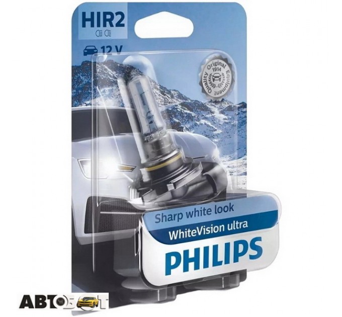 Галогенная лампа Philips WhiteVision Ultra HIR2 55W 3700K 9012WVUB1 (1 шт.), цена: 927 грн.