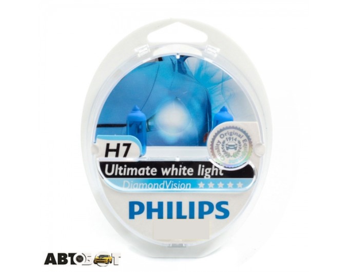 Галогенная лампа Philips H7 DiamondVision 12V 12972DVS2 (2шт.), цена: 1 755 грн.