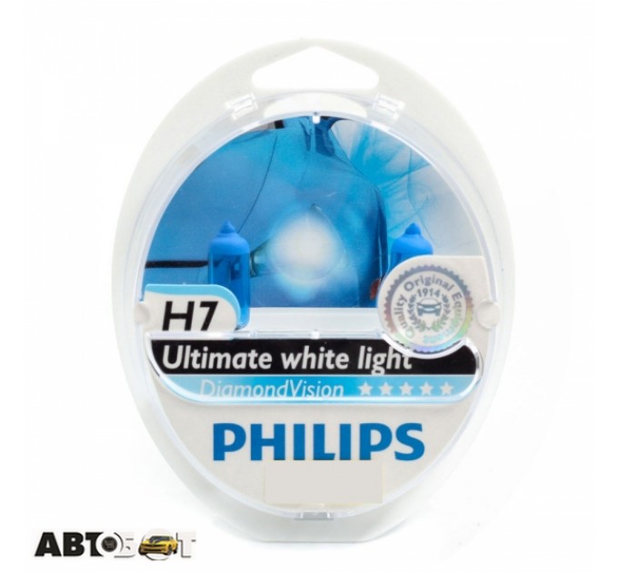 Галогенная лампа Philips H7 DiamondVision 12V 12972DVS2 (2шт.), цена: 1 208 грн.