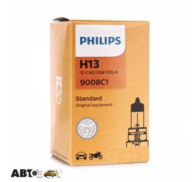 Галогенная лампа Philips H13 Vision 12V 9008C1 (1шт.), цена: 1 072 грн.
