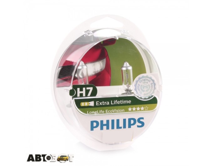 Галогенная лампа Philips LongLife EcoVision H7 12972LLECOS2 (2 шт.), цена: 784 грн.