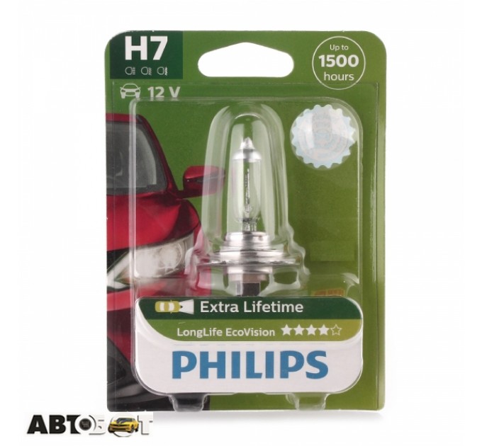 Галогенна лампа Philips 12972LLECOB1 H7 LongerLife Ecovision (1 шт.), ціна: 292 грн.