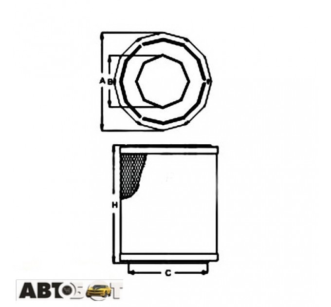 Воздушный фильтр SCT SB 256, цена: 451 грн.
