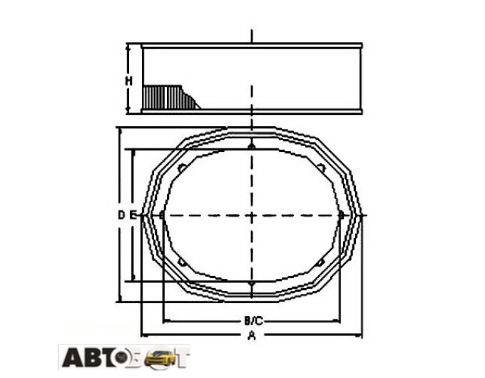 Воздушный фильтр SCT SB 091, цена: 360 грн.
