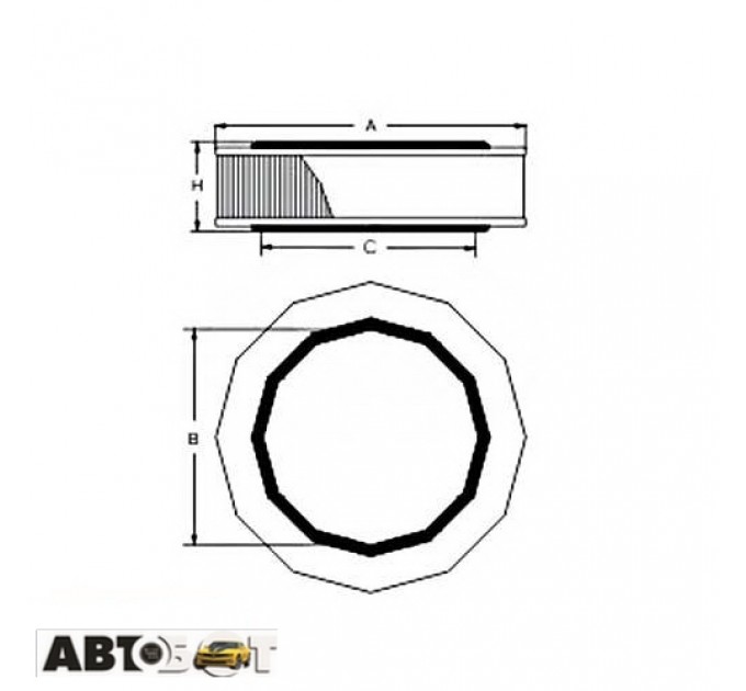 Воздушный фильтр SCT SB 2025, цена: 282 грн.