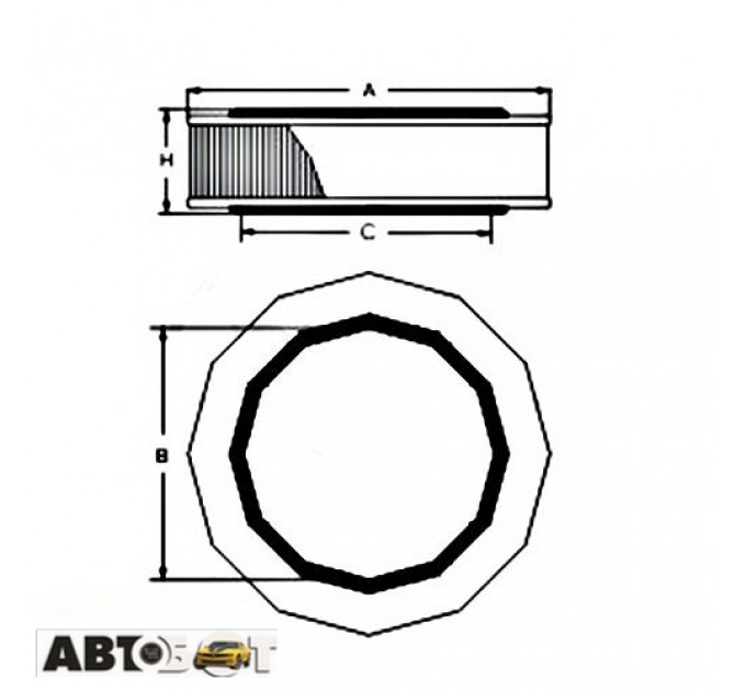 Воздушный фильтр SCT SB 210, цена: 199 грн.