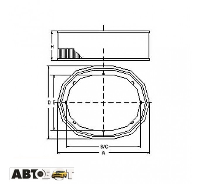 Воздушный фильтр SCT SB 2057, цена: 328 грн.