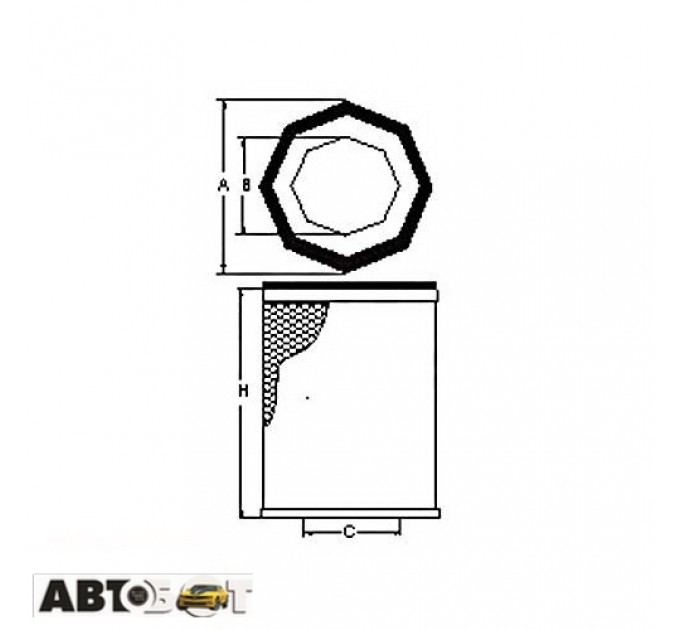 Повітряний фільтр SCT SB 3272, ціна: 338 грн.
