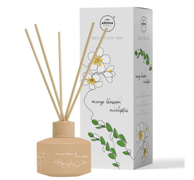 Аромадифузор з паличками Aroma Home Sticks One Line Combo Orange Blossom&Eucalyptus 100мл, ціна: 349 грн.