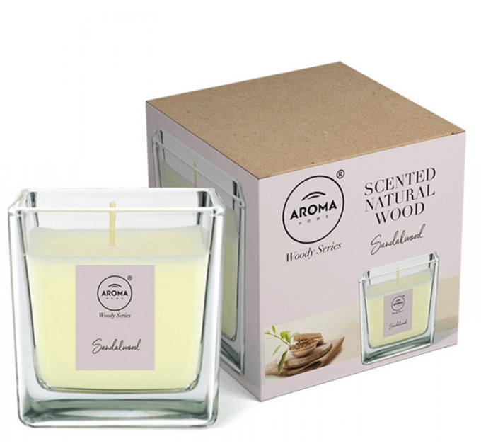 Свічка ароматична Aroma Home Candles Woody Series Sandalwood 155г, ціна: 391 грн.