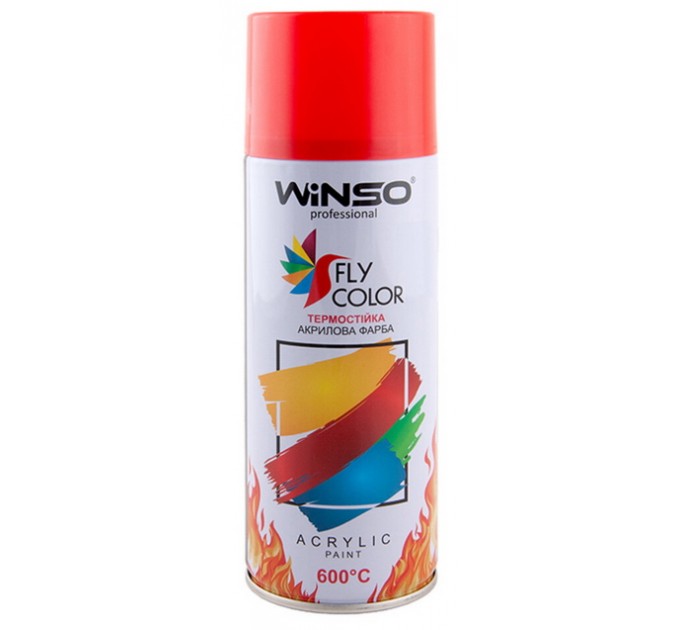 Фарба акрилова термостійка Winso багряно-червоний 450мл, ціна: 216 грн.