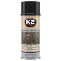 Лак для пластика K2 Bumper структурный черный аэрозоль 400мл