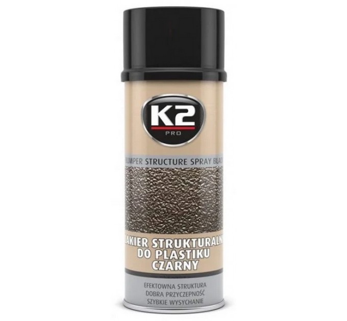 Лак для пластика K2 Bumper структурный черный аэрозоль 400мл, цена: 297 грн.