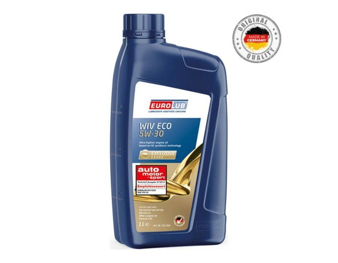 Моторное масло EuroLub WIV Eco 5W-30 1л, цена: 377 грн.