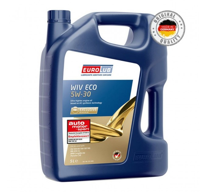 Моторне масло EuroLub WIV Eco 5W-30 5л, ціна: 1 656 грн.