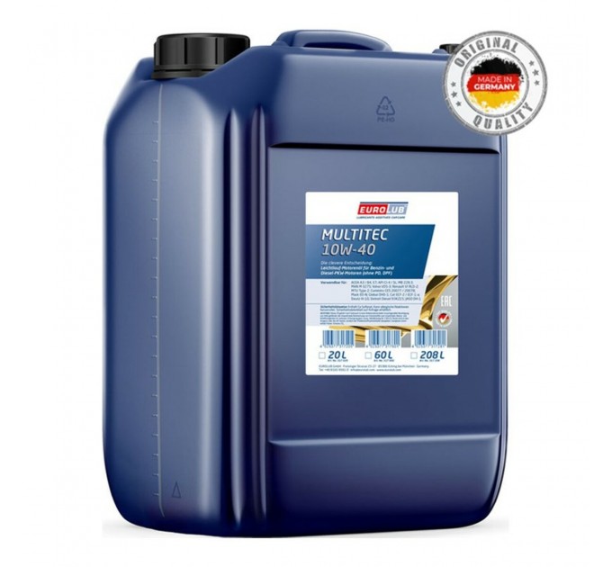 Моторне масло EuroLub Multitec 10W-40 20л, ціна: 5 081 грн.
