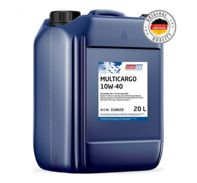 Моторне масло EuroLub Multicargo 10W-40 20л, ціна: 6 614 грн.